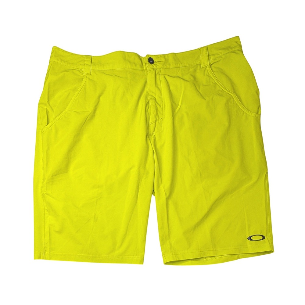 Oakley 441734 Sanders 12" Neon Yellow Golf Shorts 40 Performance Lightweight UPF
